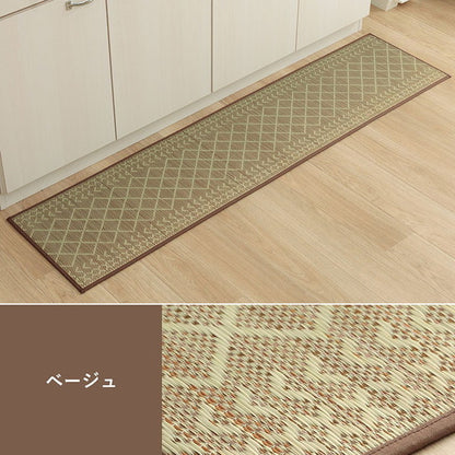 キッチンマット い草 約60×240cm ナチュラル シンプル かわいい おしゃれ おすすめ い草 ラグ 抗菌 防臭 カーペットマット 国産 日本製 滑り止め いぐさ インテリア おしゃれ 北欧(代引不可)