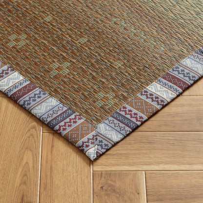 い草ラグ 約120×180cm カーペット夏用 自然素材 節電 快適 インテリア ギャベル柄 シンプル おしゃれ おすすめ 湿度調節 消臭 効果 お手入れ簡単 おしゃれ オールシーズン 新生活 シンプル(代引不可)