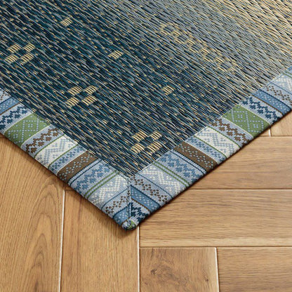 い草ラグ 約180×180cm カーペット夏用 自然素材 節電 快適 インテリア ギャベル柄 シンプル おしゃれ おすすめ 湿度調節 消臭 効果 お手入れ簡単 おしゃれ オールシーズン 新生活 シンプル(代引不可)