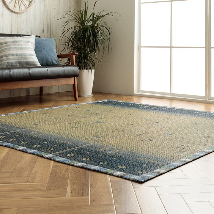 い草ラグ 約180×240cm カーペット夏用 自然素材 節電 快適 インテリア ギャベル柄 シンプル おしゃれ おすすめ 湿度調節 消臭 効果 お手入れ簡単 おしゃれ オールシーズン 新生活 シンプル(代引不可)
