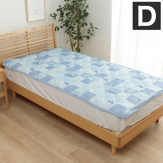 敷パッド 140×200cm ダブル 接触冷感 リバーシブル ゴムバンド 洗濯 可愛い 猫柄 おすすめ ひんやり 肌触り 節電 冷感寝具 夏用 涼しい オールシーズン(代引不可)