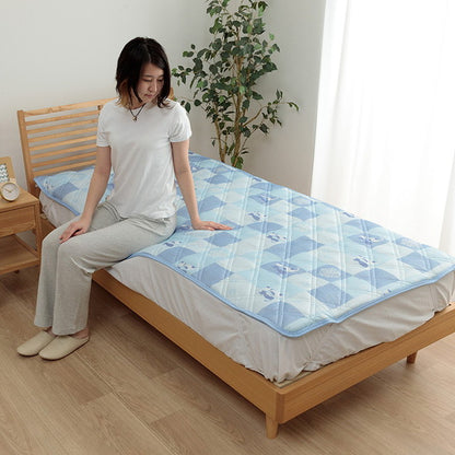 敷パッド 140×200cm ダブル 接触冷感 リバーシブル ゴムバンド 洗濯 可愛い 猫柄 おすすめ ひんやり 肌触り 節電 冷感寝具 夏用 涼しい オールシーズン(代引不可)