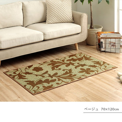 玄関マット 約60×90cm い草 日本製 おすすめ 花柄 高級感 室内 おしゃれ 玄関 マット い草ラグ 抗菌 防臭 国産 滑り止めいぐさ ずれにくい ボリューム感 ウレタン インテリア(代引不可)