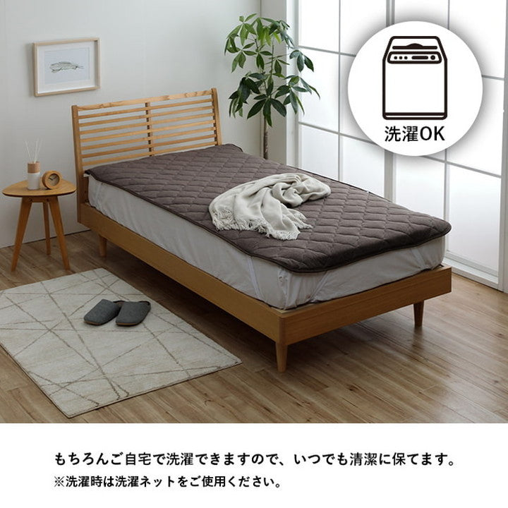 敷パッド 100×200cm シングル 敷パット ハンガー干し 室内干し 干すのは楽 清潔 場所取らない おすすめ ズレ防止 ネイビー シングル 洗濯可能 オールシーズン インテリア おしゃれ(代引不可)