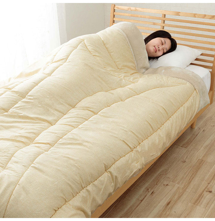 掛け布団 寝具 布団 ふとん 毛布 暖かい 軽い 洗える 触り心地 温まる 毛布 毛布付き布団 おすすめ もこもこ 約140×200cm(代引不可)