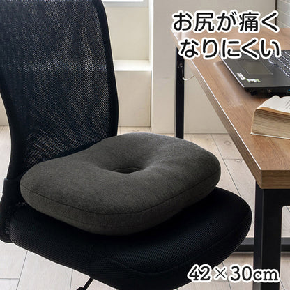 サポート クッション 約42×30cm お尻 円座 オフィス デスク ワーク サポート 円座クッション 無地 オフィス リビング 椅子用 座布団 腰痛 産後 痔 ふかふか(代引不可)