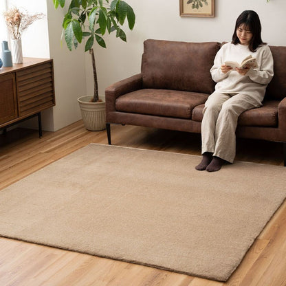 ラグ おしゃれ 長方形 小さい ふわふわ 冬 フェイクファー 無地 ココアブラウン 約90×180cm ファリー(代引不可)