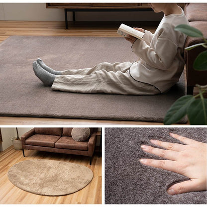 ラグ おしゃれ 長方形 大きい ふわふわ 冬 フェイクファー 無地 ココアブラウン 約200×300cm ファリー(代引不可)