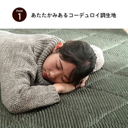 ラグ 185×185cm 正方形 こたつ敷布団 コーデュロイ生地 床暖房対応 滑りにくい 防音 極厚 ボリューム 厚い へたりにくい 無地 ホットカーペット おしゃれ インタリア かわいい 北欧(代引不可)