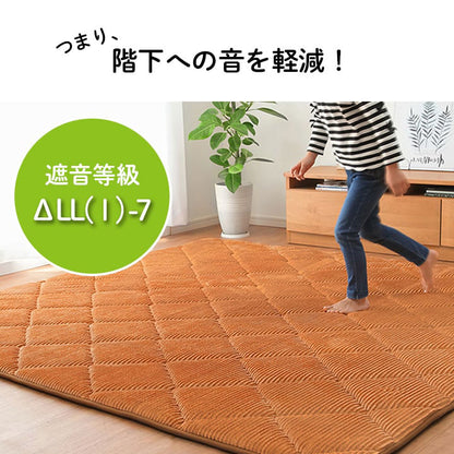 ラグ 185×240cm 長方形 こたつ敷布団 コーデュロイ生地 床暖房対応 滑りにくい 防音 極厚 ボリューム 厚い へたりにくい 無地 ホットカーペット おしゃれ インタリア かわいい 北欧(代引不可)