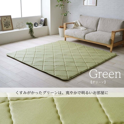 ラグ 滑りにくい 防音 ボリューム 厚い 洗える 手洗い 乾きやすい もっちり 無地 ベージュ 約185×240cm 約3畳 床暖房 ホットカーペット対応 こたつ敷布団 グランドライト(代引不可)