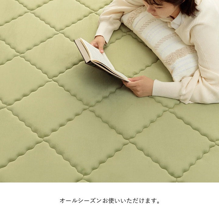 ラグ 滑りにくい 防音 ボリューム 厚い 洗える 手洗い 乾きやすい もっちり 無地 ベージュ 約185×240cm 約3畳 床暖房 ホットカーペット対応 こたつ敷布団 グランドライト(代引不可)
