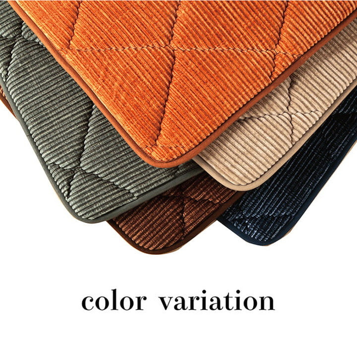 クッション 座布団 長方形 約60×180cm コーデュロイ調 滑りにくい加工 ふかふか キルト 無地 チェア イス インテリア 北欧 かわいい 韓国インテリア おしゃれ オシャレ(代引不可)