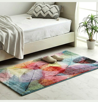 トルコ製 ウィルトン織カーペット ラグ 絨毯 長方形 リーフ柄 マルチ 約200×250cm かわいい おしゃれ(代引不可)