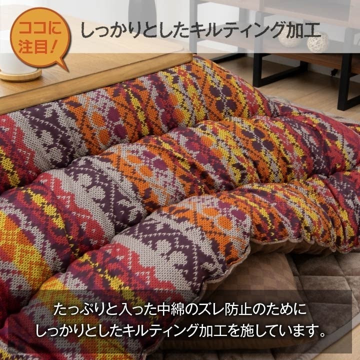 【500円OFF】こたつ布団 国産 長方形 軽い なめらか フランネル ネイビー 約205×285cm ハノール(代引不可)