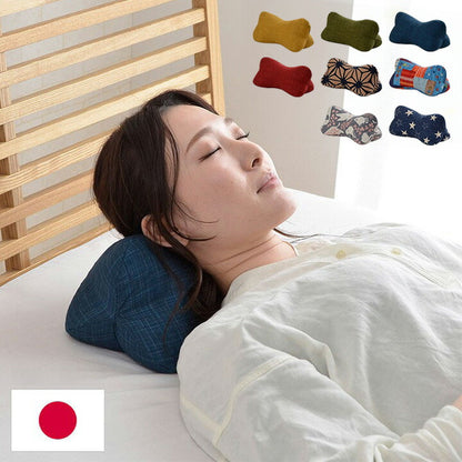 かすり ほね枕 製品 寝具 枕 くつろぐ もっちり 機能性 お昼寝 低反発チップ パイプ 日本製 ほね枕 足枕 約35×17cm(代引不可)