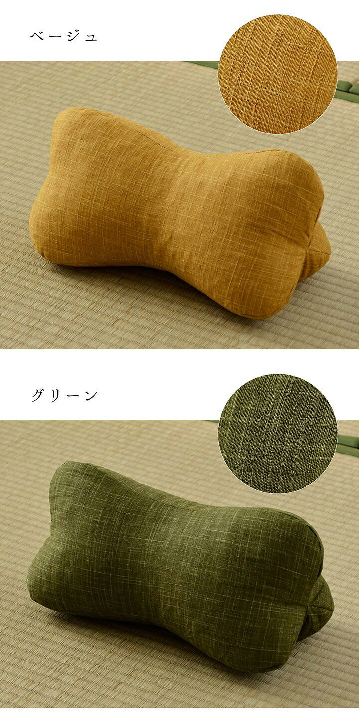 かすり ほね枕 製品 寝具 枕 くつろぐ もっちり 機能性 お昼寝 低反発チップ パイプ 日本製 ほね枕 足枕 約35×17cm(代引不可)