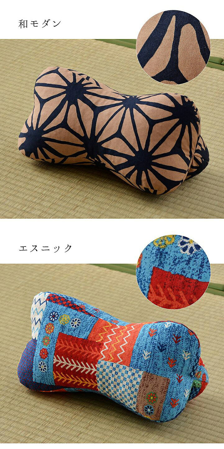 かすり ほね枕 製品 寝具 枕 くつろぐ もっちり 機能性 お昼寝 低反発チップ パイプ 日本製 ほね枕 足枕 約35×17cm(代引不可)