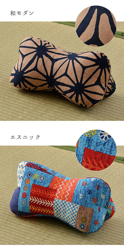かすり ほね枕 製品 寝具 枕 くつろぐ もっちり 機能性 お昼寝 低反発チップ パイプ 日本製 ほね枕 足枕 約35×17cm(代引不可)