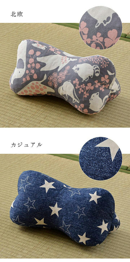 かすり ほね枕 製品 寝具 枕 くつろぐ もっちり 機能性 お昼寝 低反発チップ パイプ 日本製 ほね枕 足枕 約35×17cm(代引不可)