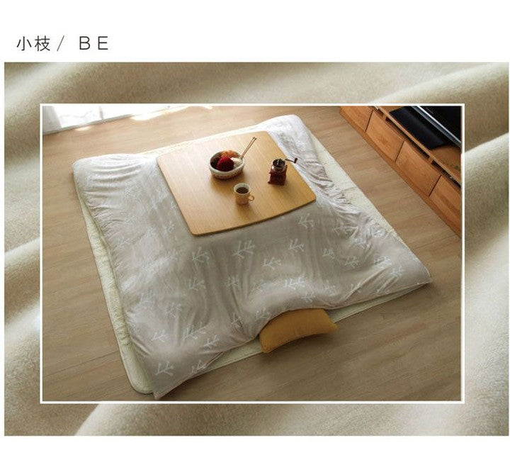 こたつ布団 カバー 洗える 正方形 ファスナータイプ 北欧調 グリーン 約195×195cm ホース(代引不可)