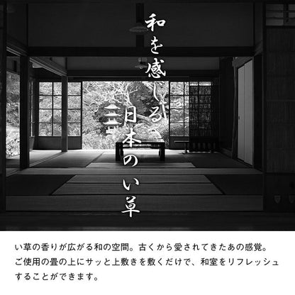 純国産 い草 上敷き 本間2畳 約191×191cm はっ水 撥水 カーペット 双目織 ラグ 絨毯 じゅうたん マット インテリア 北欧 オールシーズン おしゃれ 新生活(代引不可)