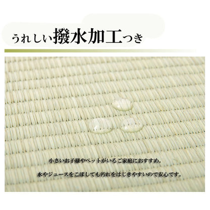 い草 上敷き い草上敷 はっ水 カーペット 無地 『撥水 湖水』 江戸間4.5畳(約261×261cm) 撥水 湖水(代引不可)