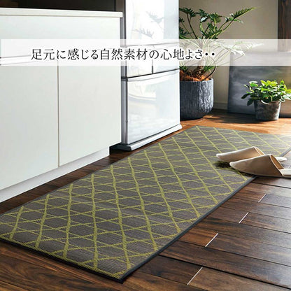 キッチン マット 60×240cm 幅広タイプ おしゃれ い草 畳 和 モダン キッチンマット 絨毯 じゅうたん カーペット おしゃれ オールシーズン 北欧 新生活 シンプル(代引不可)