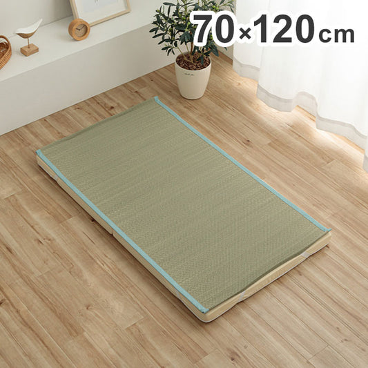 敷きパッド い草 70×120cm ベビー 日本製 寝具 シーツ 敷きパッド 国産 国産 さらさら 吸汗 調湿 消臭 お手入れ簡単 ブルー インテリア 寝具 おしゃれ オールシーズン インテリア(代引不可)