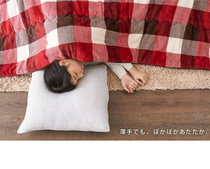 こたつ布団 190×190cm 正方形 チェック柄 薄掛けタイプ 撥水加工 手洗い 洗える ウォッシャブル 省スペース こたつ掛け布団(代引不可)