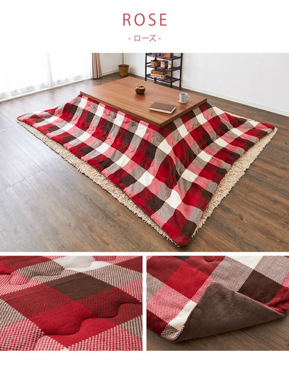 こたつ布団 190×240cm 長方形 チェック柄 薄掛けタイプ 撥水加工 手洗い 洗える ウォッシャブル 省スペース こたつ掛け布団(代引不可)
