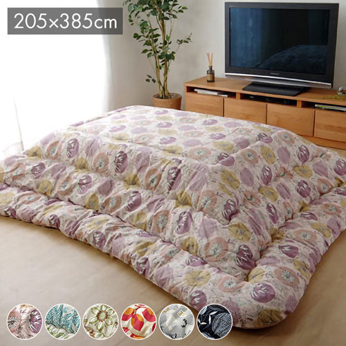 こたつ布団 長方形大 国産 花柄 掛け単品 ピンク 約205×385cm アリス(代引不可)