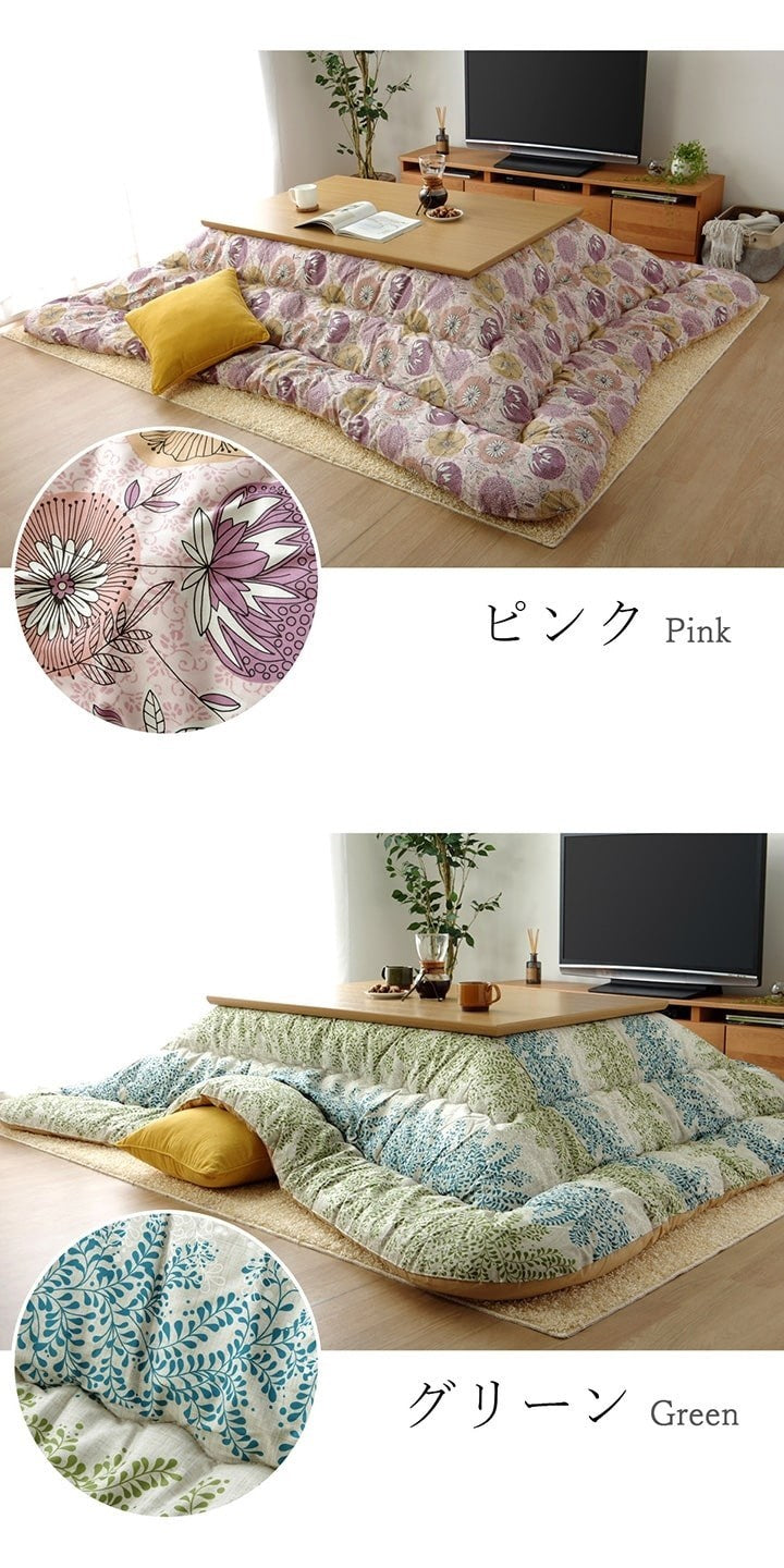 【500円OFF】こたつ布団 長方形大 国産 花柄 掛け単品 ピンク 約205×385cm アリス(代引不可)