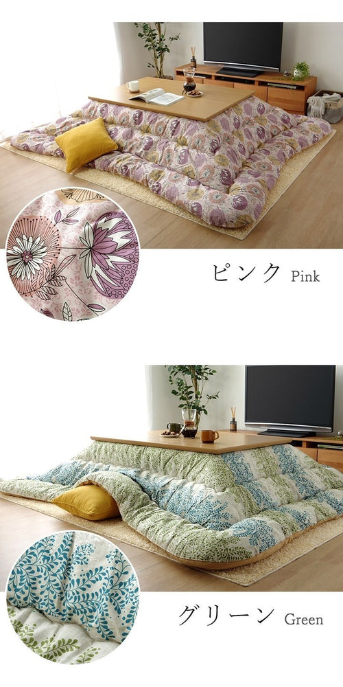 こたつ布団 長方形大 国産 花柄 掛け単品 ピンク 約205×385cm アリス(代引不可)