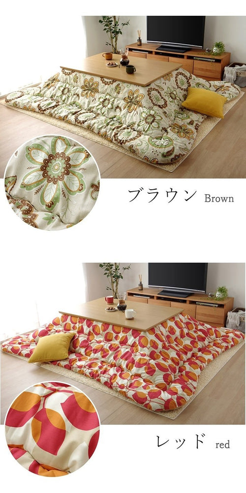 こたつ布団 長方形大 国産 花柄 掛け単品 ピンク 約205×385cm アリス(代引不可)