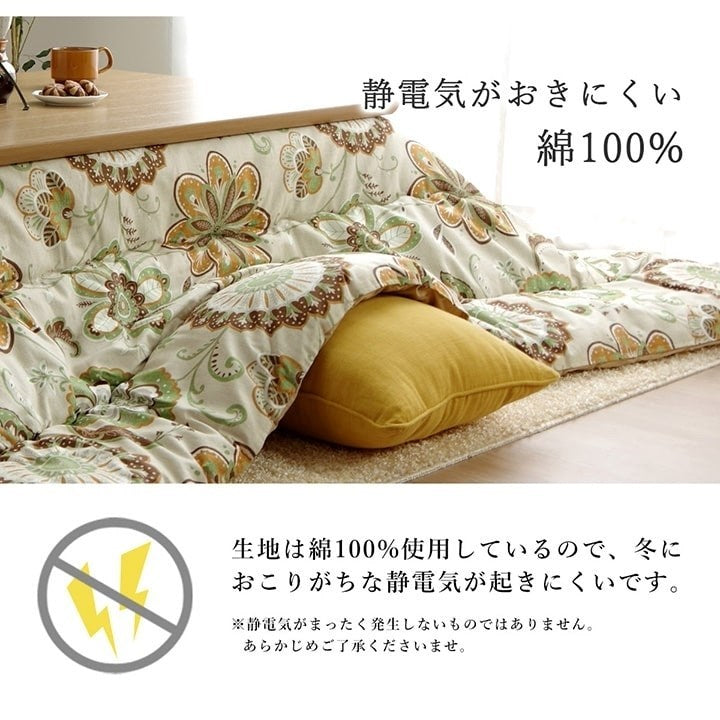 こたつ布団 長方形大 国産 花柄 掛け単品 ピンク 約205×385cm アリス(代引不可)