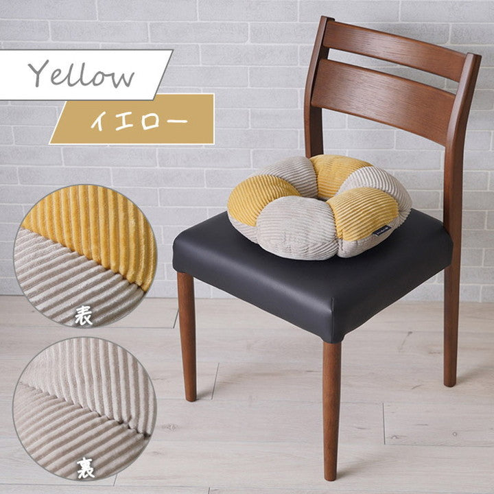 円座クッション 直径約40cm 花 おしゃれ くすみカラー コーデュロイ調 丸型 円形 かわいい シンプル 座布団 シートクッション デスクワーク(代引不可)