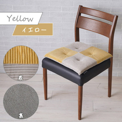 クッション 約40×40cm シート 椅子 おしゃれ くすみカラー コーデュロイ調 フランネル 北欧 かわいい シンプル いす イス シートクッション 座布団 ダイニングチェア用(代引不可)