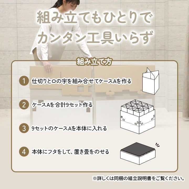 畳 ユニット 置き畳 小上がり用段ボール 和室 畳ベッド 畳ベンチ エコ 軽量 簡単 70×70×29.5cm 無地 小上がり段ボール(代引不可)