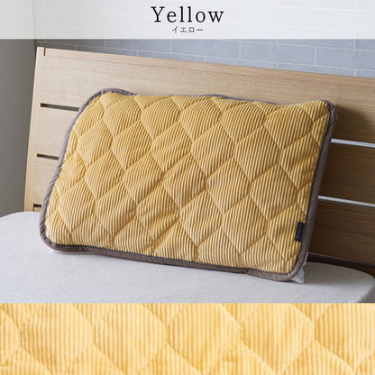 フランネル枕パッド 43×63cm 肌触りなめらか ボリューム あったか 洗える 清潔 おしゃれ 北欧 シンプル かわいい コーデュロイ調 一人暮らし ウォッシャブル(代引不可)