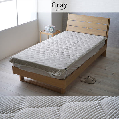 フランネル敷パッド シングルサイズ 100×205cm S 肌触りなめらか ボリューム あったか 洗える 清潔 おしゃれ かわいい シンプル コーデュロイ調 一人暮らし(代引不可)