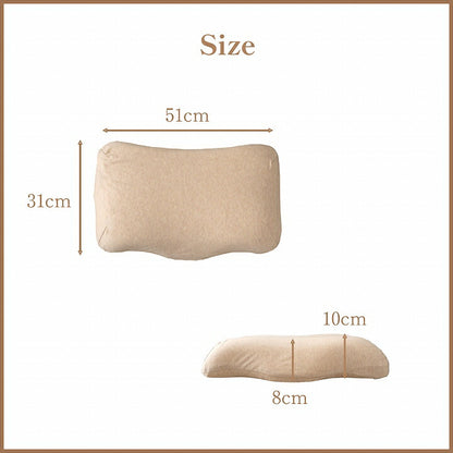 首やすらぎ枕 31×51cm 仰向き寝 頸椎安定 弾力性 復元性 専用カバー付き 洗濯可能 まくら 枕 プレゼント 敬老(代引不可)