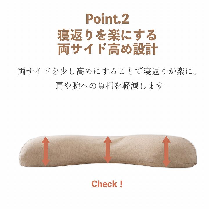 首やすらぎ枕 35×54cm 横向き寝 肩こり軽減 弾力性 復元性 専用カバー付き 洗濯可能 まくら 枕 プレゼント 敬老(代引不可)