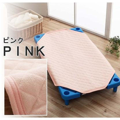 コット敷きパッド 58×101cm 寝具 敷きパッド お昼寝 コット専用 保育園 キッズ ジュニア 綿100% 四隅ゴムバンド付き ズレない 洗える 洗濯機丸洗い 優しいタオル地(代引不可)