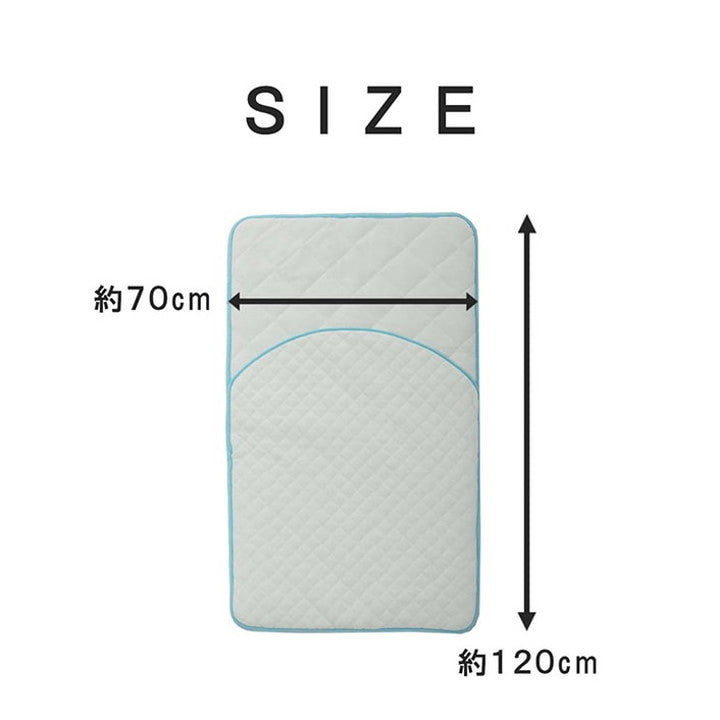 ベビーマットレス 70×120cm 寝具 お昼寝マット 肌掛け布団 一体型 寝冷え対策 キッズ ジュニア 綿100% 滑り止め付き 洗える 洗濯機丸洗い 優しいタオル地(代引不可)