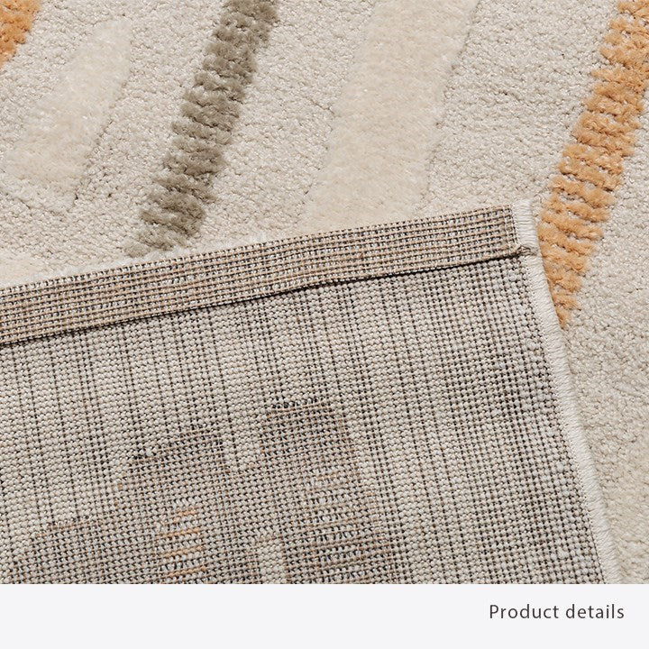 カーペット デザインラグ ウィルトンカーペット ルームマット ラグマット 長方形 アイボリー 北欧柄 シンプル 約80×140cm リゼロ(代引不可)