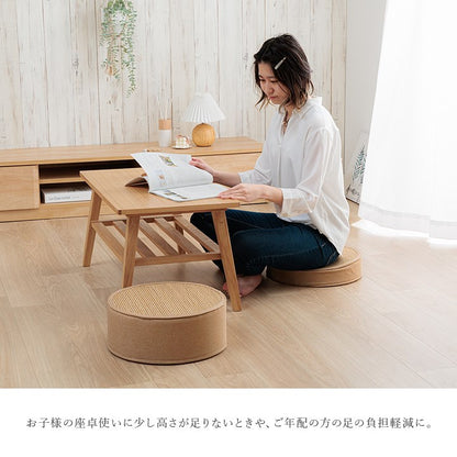 スツール 竹 直径38cm 丸 円形 厚さ15cm バンブー ホワイトインテリア 消臭 ウレタン インテリア 北欧 おしゃれ オールシーズン チェア いす 椅子 イス ひとり暮らし 新生活 シンプル(代引不可)