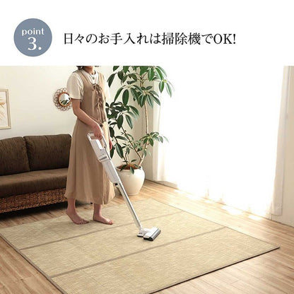 ラグ 約180×180cm バンブー 竹 カーペット 敷物 夏 自然素材 おしゃれ 抗菌 防臭 カーペット 絨毯 じゅうたん マット 北欧 インテリア オールシーズン 新生活 シンプル リビング(代引不可)