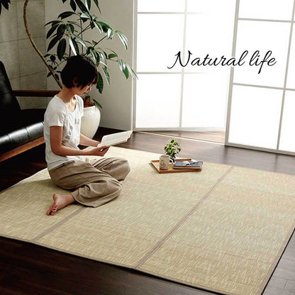ラグ 約180×180cm バンブー 竹 カーペット 敷物 夏 自然素材 おしゃれ 抗菌 防臭 カーペット 絨毯 じゅうたん マット 北欧 インテリア オールシーズン 新生活 シンプル リビング(代引不可)