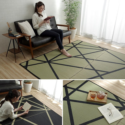 ラグ い草 約191×250cm モダン 純国産 国産 日本製 ウレタン 抗菌防臭 自然素材 カーペット 絨毯 じゅうたん マット インテリア 北欧 おしゃれ オールシーズン 新生活 リビング(代引不可)